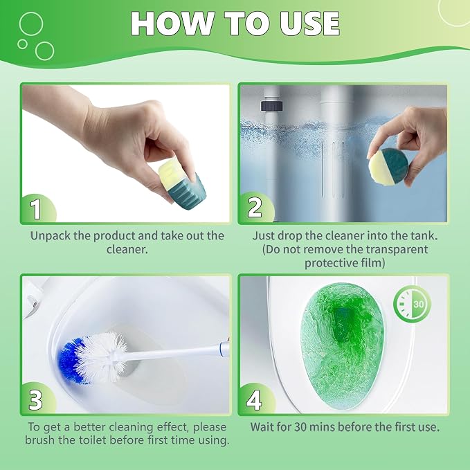 Toilet Bowl Cleaner Tablets, Automatic Toilet Bowl Cleaners, Long-Lasting - Image 4