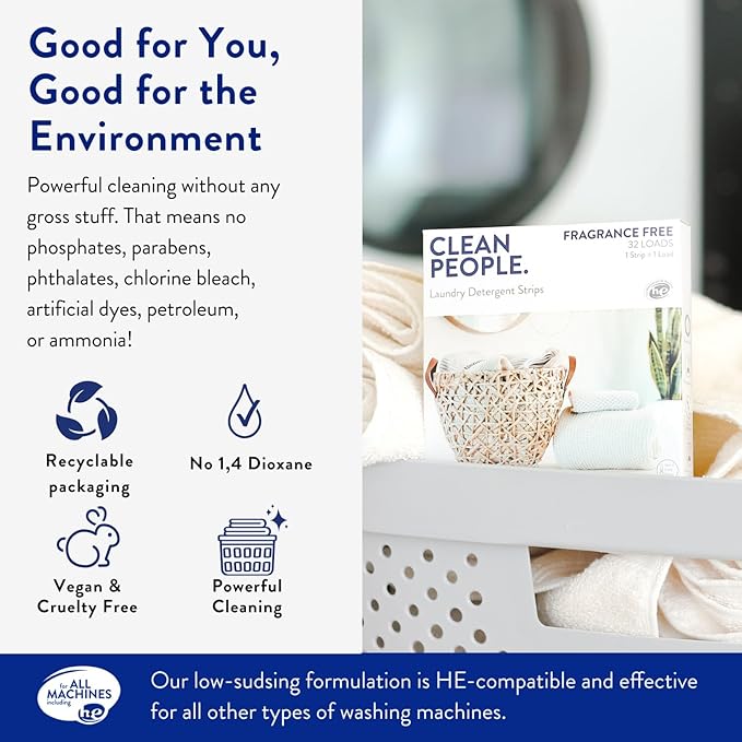 The Clean People Fragrance Free Laundry Detergent Sheets - Image 2