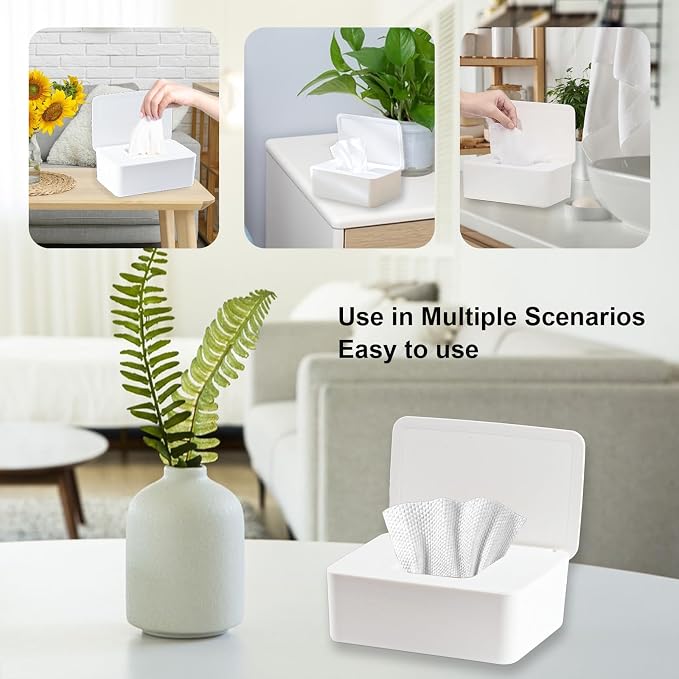 2Pcs Diaper Wipes Dispenser, Refillable Wipe Container, Wipe Container - Image 3