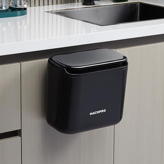 Hanging Small Trash Can with Lid Under Sink by MACOPRO