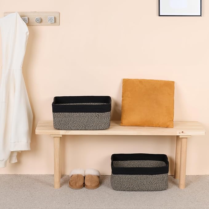 Large Storage Baskets for Organizing, Closet Shelf Baskets for Clothes Blanket - Image 6
