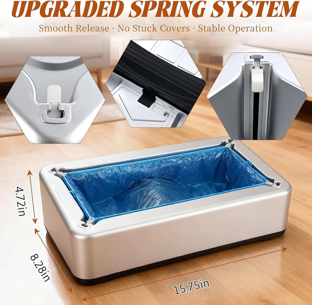 Automatic Shoe Cover Dispenser with 200 PCS Disposable Shoe Covers, Large Siz...