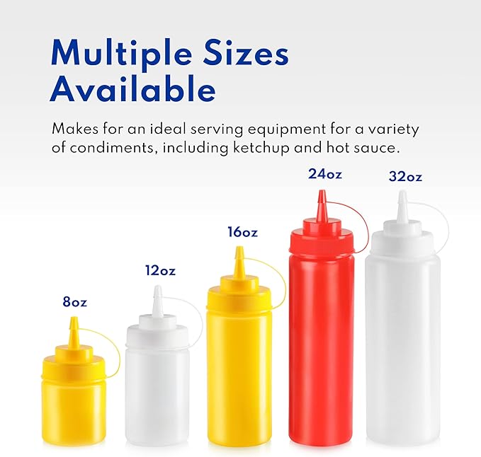 New Star Foodservice Squeeze Bottles, Wide Mouth, 16 oz - Image 6