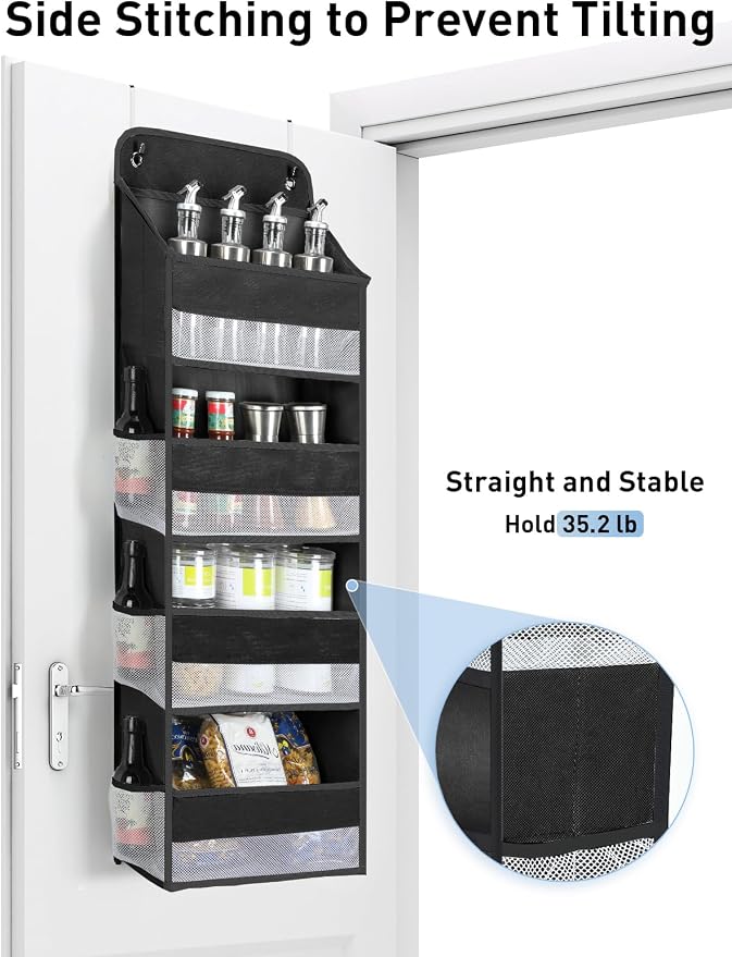 Yecaye 1 Pack Over the Door Organizer, 35.2lbs Load Toy Stuffed Animal Storage - Image 2