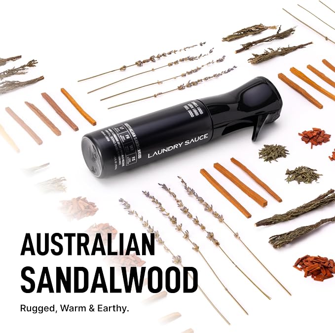Laundry Sauce Fabric Refresher Spray Australian Sandalwood, Odor-Fighting - Image 3