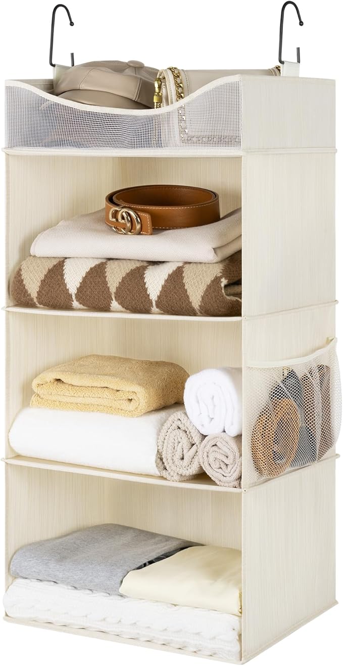StorageWorks Hanging Closet Organizer, 3-Shelf Hanging Closet Shelves - Image 9