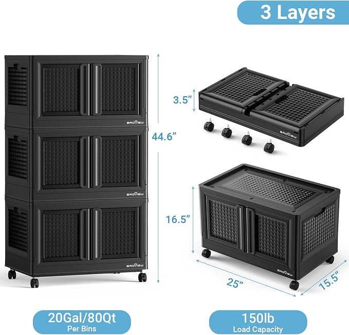 BROVIEW 600Qt Stackable Storage Bins - Image 9