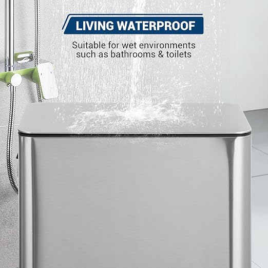 GarveeHome 4 Gallon Step Trash Can, 15 Liter Stainless Steel Rubbish Bin - Image 5
