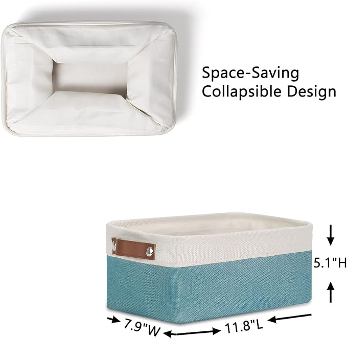 DULLEMELO Storage Baskets Bins for Organizing, Small Fabric Baskets for Shelves - Image 4
