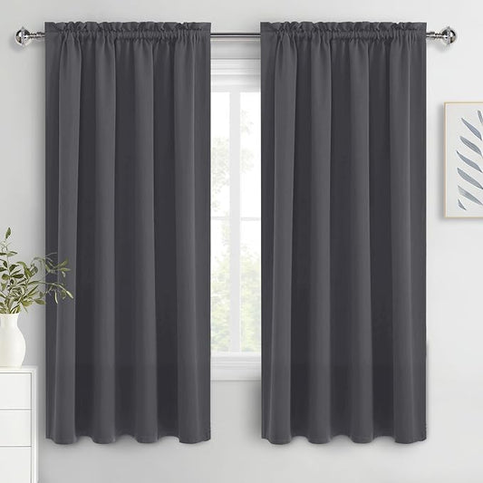 DWCN Blackout Curtains for Bedroom 63 Inch Length 2 Panels Set, Solid Thermal by DWCN