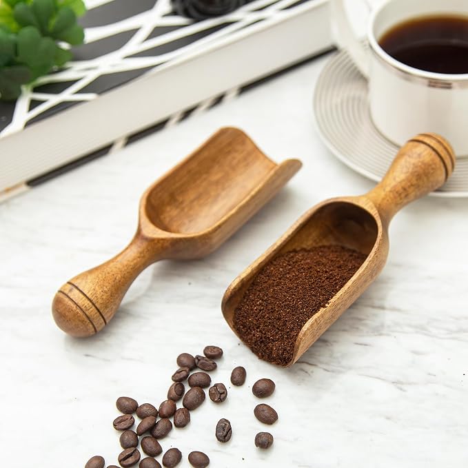 Big Coffee Scoop Shovel, Acacia Large Ground Coffee Scoop 5.9″ Measuring Spoons - Image 3