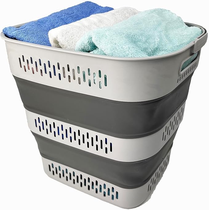 SAMMART 40L Collapsible Plastic Laundry Basket - Image 5