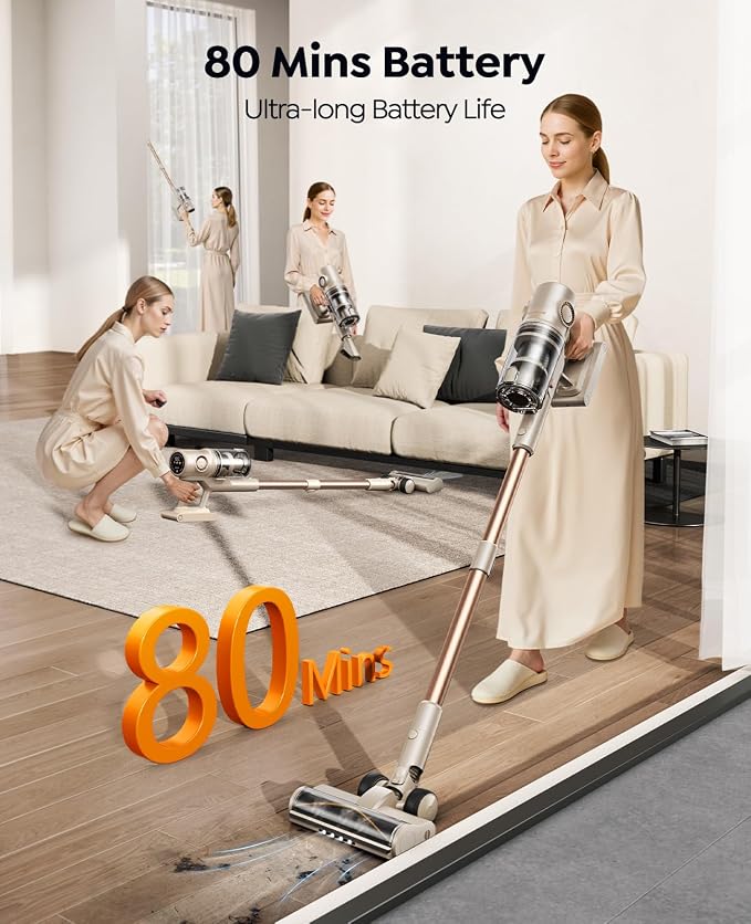 Cordless Vacuum Cleaner, 80Mins/50kpa Vacuum Cleaners - Image 7