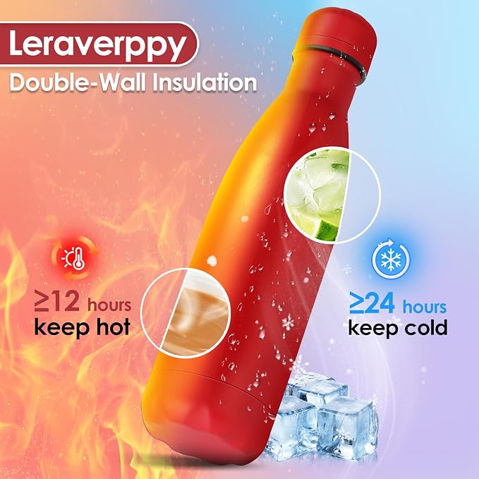 17oz Cola-Bottle Shaped Stainless Steel Leak-proof Water Bottle, Double Wall - Image 3