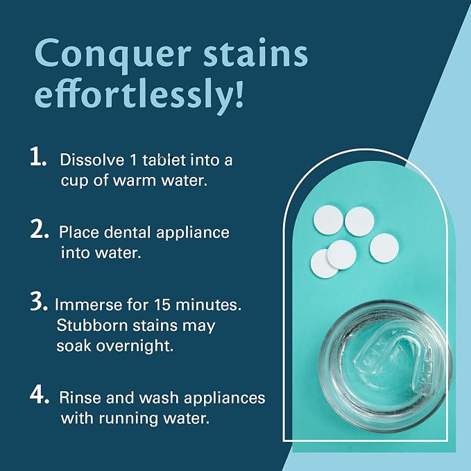 Coffee and Tea Retainer Cleaner Tablets, Removes Odors, and Plaque, 4-Month - Image 7