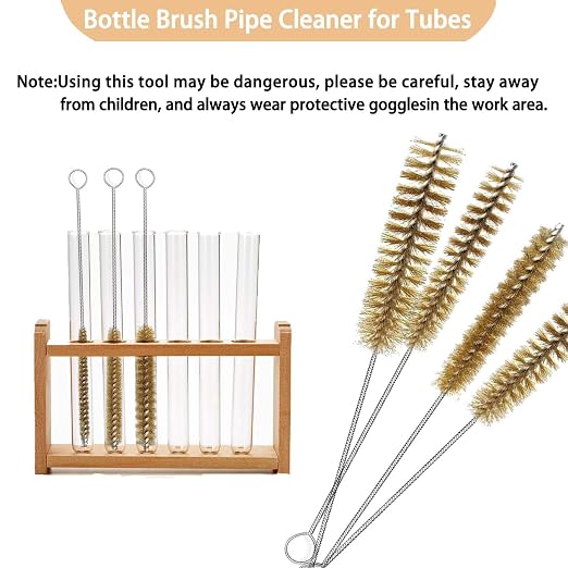 7pcs Brass Tube Brushes Bottle Brush Wire Tube Brushes, Long Wire Cleanling - Image 4