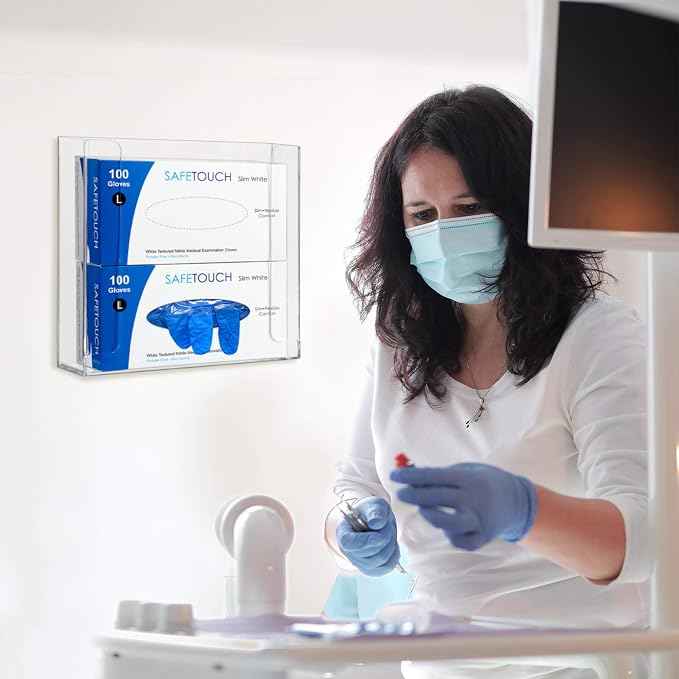 Amazing Abby Acrylic Glove Box Holder, Wall-Mounted Glove Dispenser, Floating - Image 4