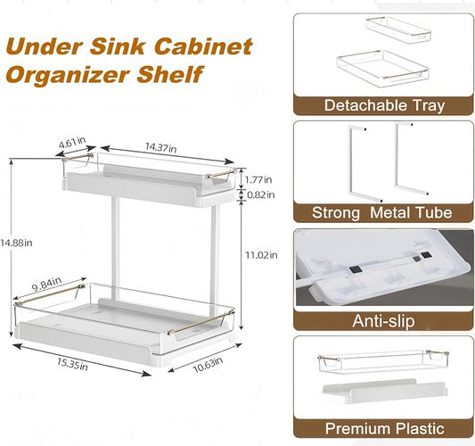 heart & home 1-Pack Under Sink Storage Organizer - Image 2