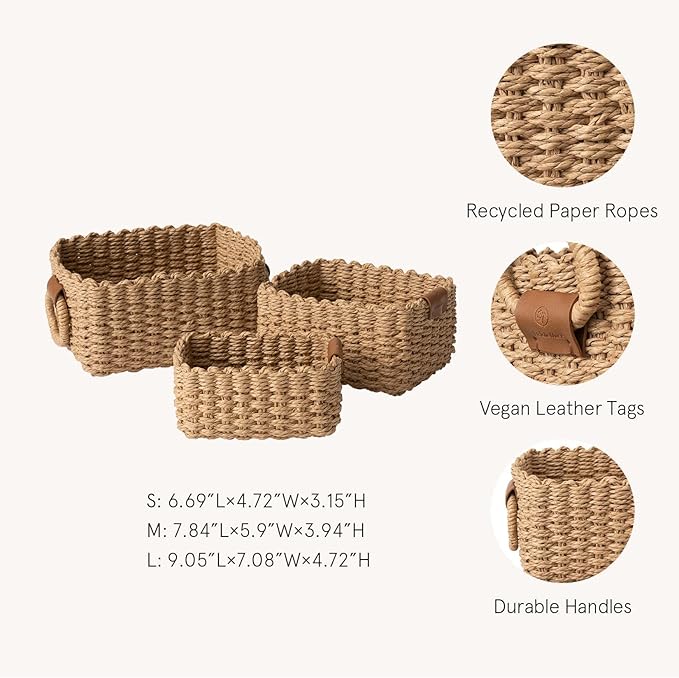 LA JOLIE MUSE Small Wicker Baskets - Image 2