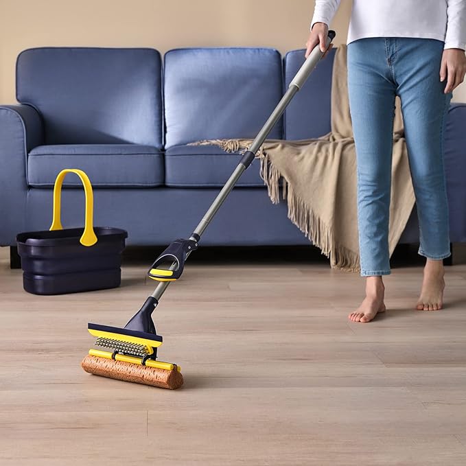 Yocada Sponge Mop Home Commercial Use Tile Floor Bathroom Garage Cleaning Total - Image 7