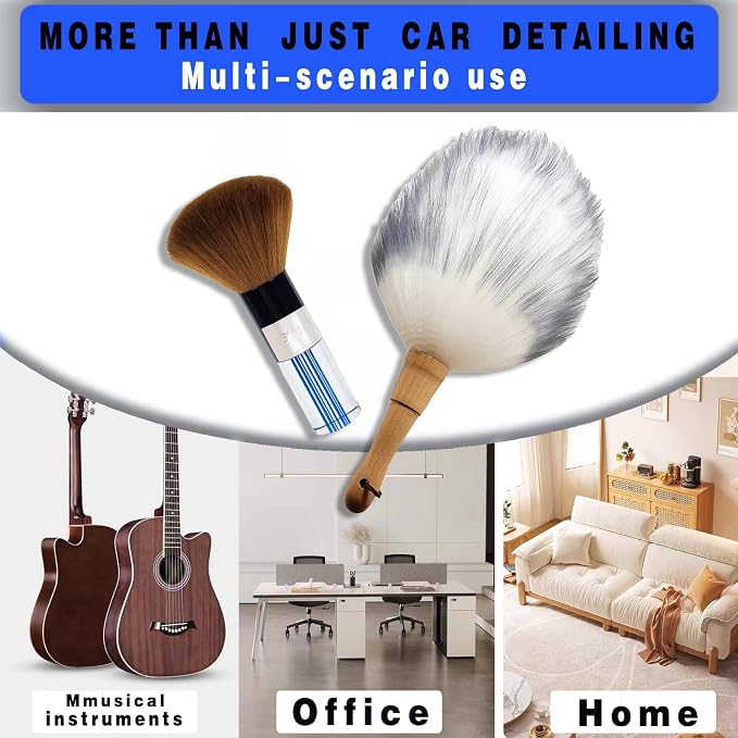 Car Interior Dusting Brush Auto Dust Sweeping Soft Bristles Detail Brush - Image 6