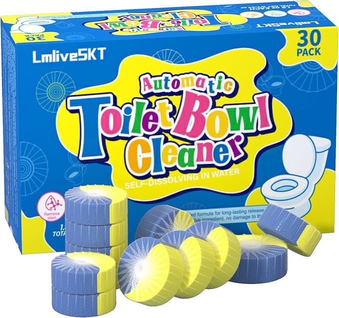Automatic Toilet Bowl Cleaner Tablets, Prevents Stains & Odor, Safe by Unknown