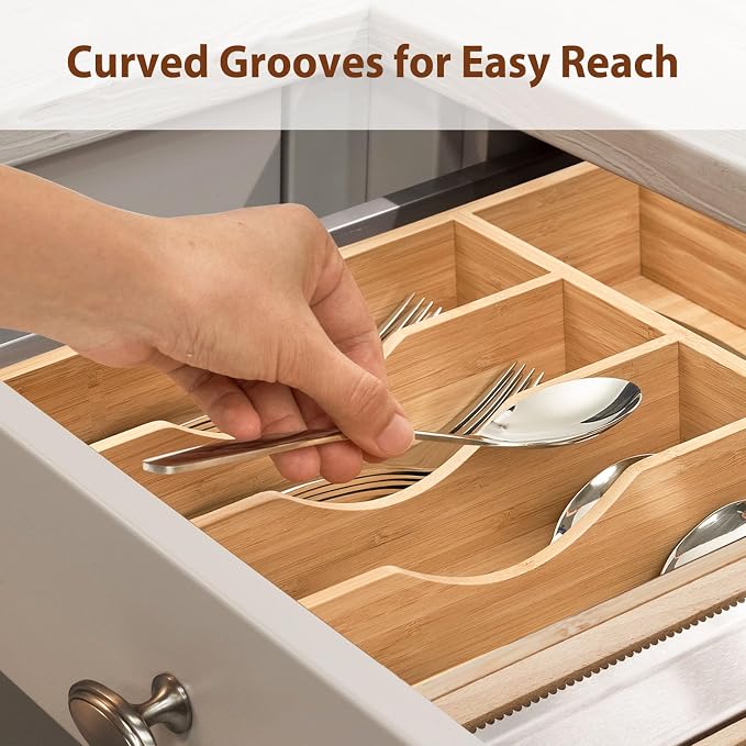 Umilife Kitchen Drawer Organizer, 10 Inch Silverware Utensil Tray Holder - Image 7