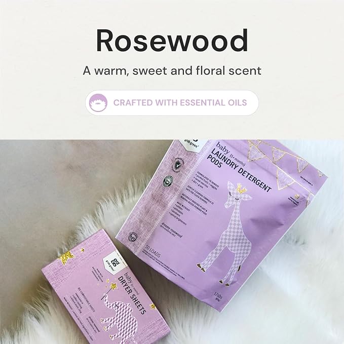 Grab Green Baby Laundry Detergent Pods and Dryer Sheets Bundle, Dreamy Rosewood - Image 5