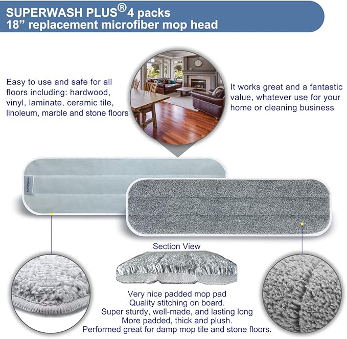 Replacement Microfiber Mop Pads - Image 2
