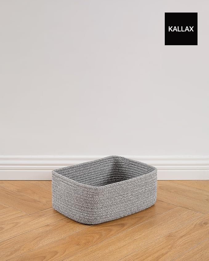 Small Woven Basket, 13.5 x 9.5 x 5 Inches, Storage Basket - Image 8