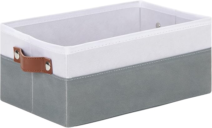 DULLEMELO Small Storage Basket for Organizing, Foldable Fabric Bins for Home by DULLEMELO