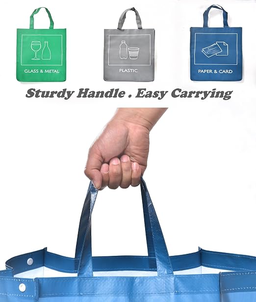 YOUNG DA Reusable Recycle Bags, 3-Piece Separate Recycling Bin Set - Image 3
