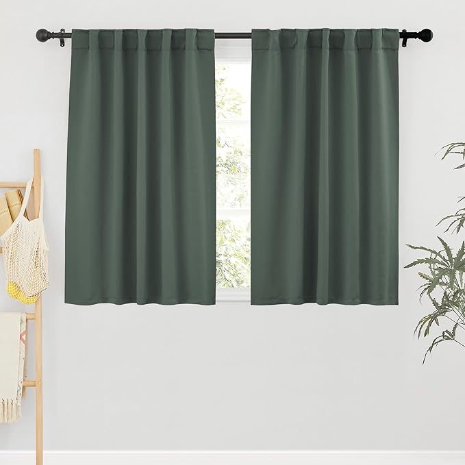 RYB HOME Small Window Curtains Blackout, Privacy Thermal Insulating Drapes by RYBHOME