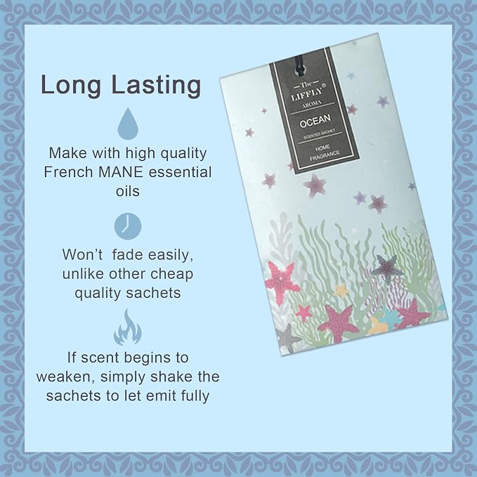 14 Packs Ocean Scented Sachets for Drawers and Closets - Image 2