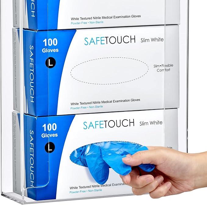 Amazing Abby Acrylic Glove Box Holder, Wall-Mounted Glove Dispenser, Floating - Image 2