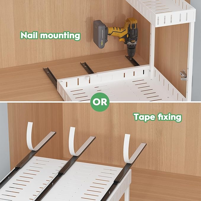 REALINN Under Sink Organizer, 2 Tier Expandable Under Cabinet Organizer - Image 6