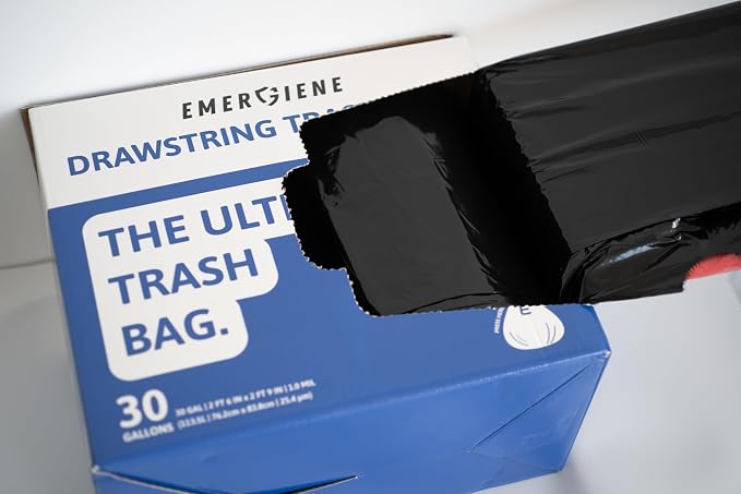 Ultra Strong 30 Gallon Drawstring Trash Bags, Unscented 120 Count Garbage Bags - Image 4