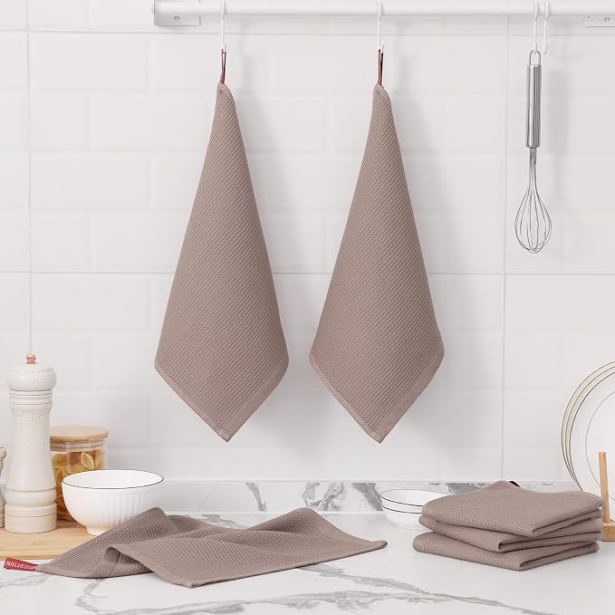 Homaxy 100% Cotton Waffle Weave Dish Cloths - Image 7