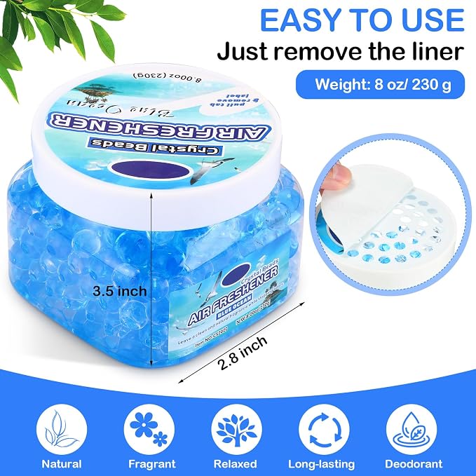 6 Pcs Air Freshener Gel Beads Bulk Odor Eliminator Beads Odor Removing Gel - Image 2