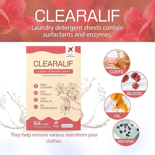 CLEARALIF Laundry Detergent Sheets, 64 Load - Image 2