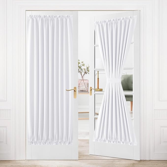 DWCN French Door Curtains – Rod Pocket Thermal Curtain by DWCN