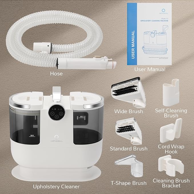 Airthereal Portable Upholstery Spot Cleaner, Instant Heating Carpet Cleaner - Image 8