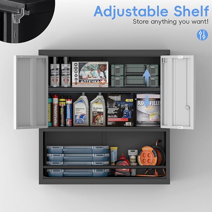 Metal Garage Cabinets, Lockable Storage Cabinet, Metal Cabinet - Image 4