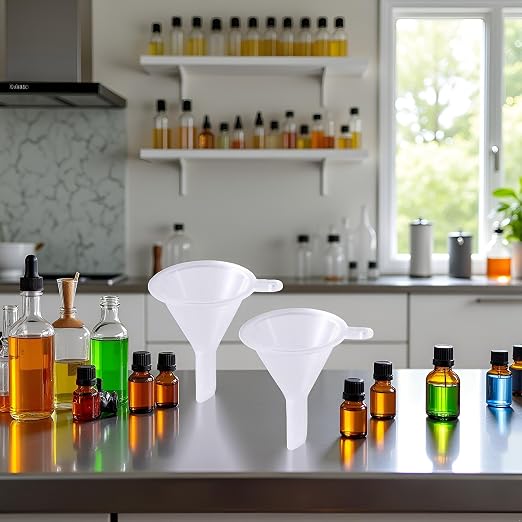 2 Pcs Mini Clear Plastic Funnel - Image 2