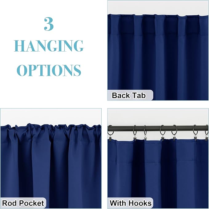 RYB HOME Kitchen Curtain Room Darkening Drapes, Thermal Insulated Curtains - Image 6