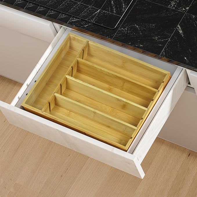 Kitchen Bamboo Drawer Organizer - Image 3