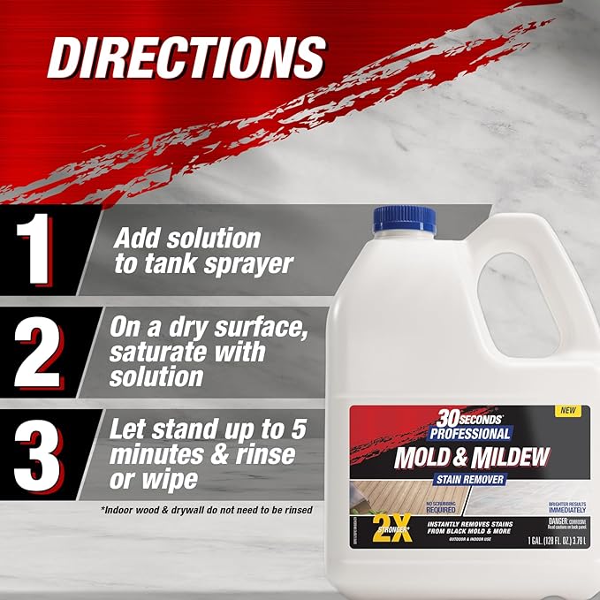30 SECONDS Pro Mold and Mildew Stain Remover | Scrub Free | Brighter Results - Image 3