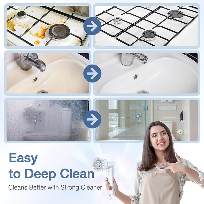 LABIGO Electric Spin Scrubber LA5 Mini, Bathroom Scrubber Shower Scrubber - Image 2