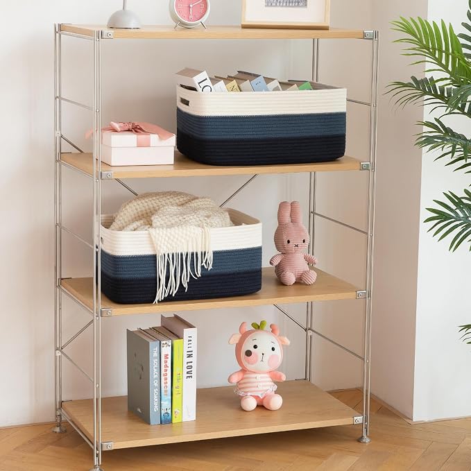 Large Storage Basket for Organizing, Woven Rope Basket for Shelves, Closet - Image 6