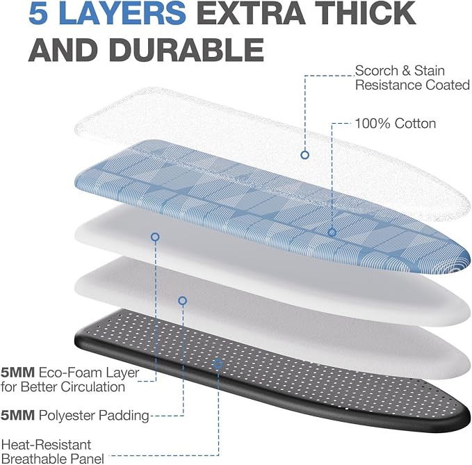 APEXCHASER Ironing Board with Iron Rest, Compact and Space Saver Iron Board - Image 4